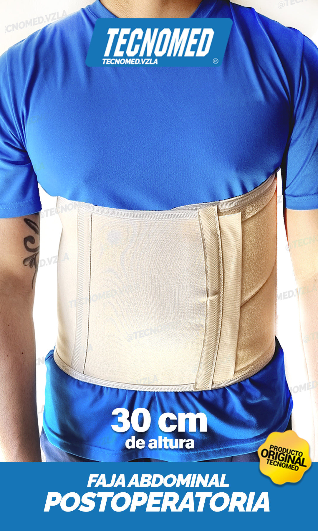 FAJA ABDOMINAL LARGA 30cm POST-OPERATORIA