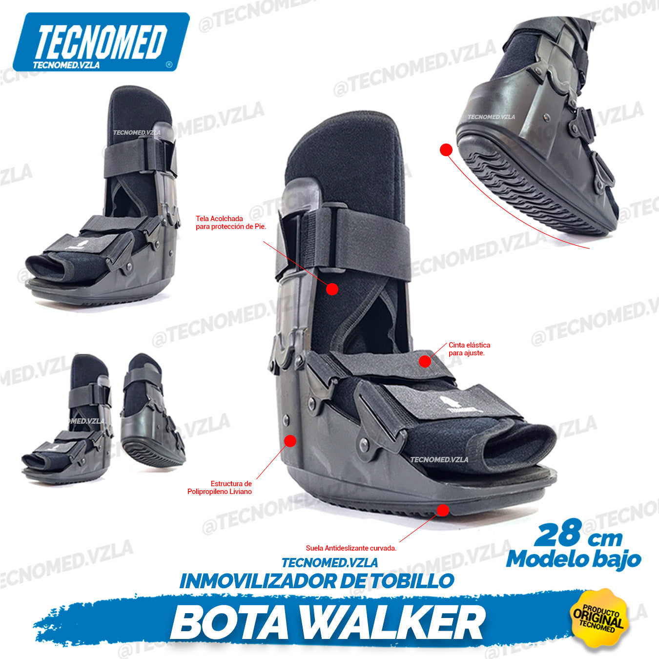 BOTA WALKER CORTA 28 cm INMOVILIZADOR DE TOBILLO