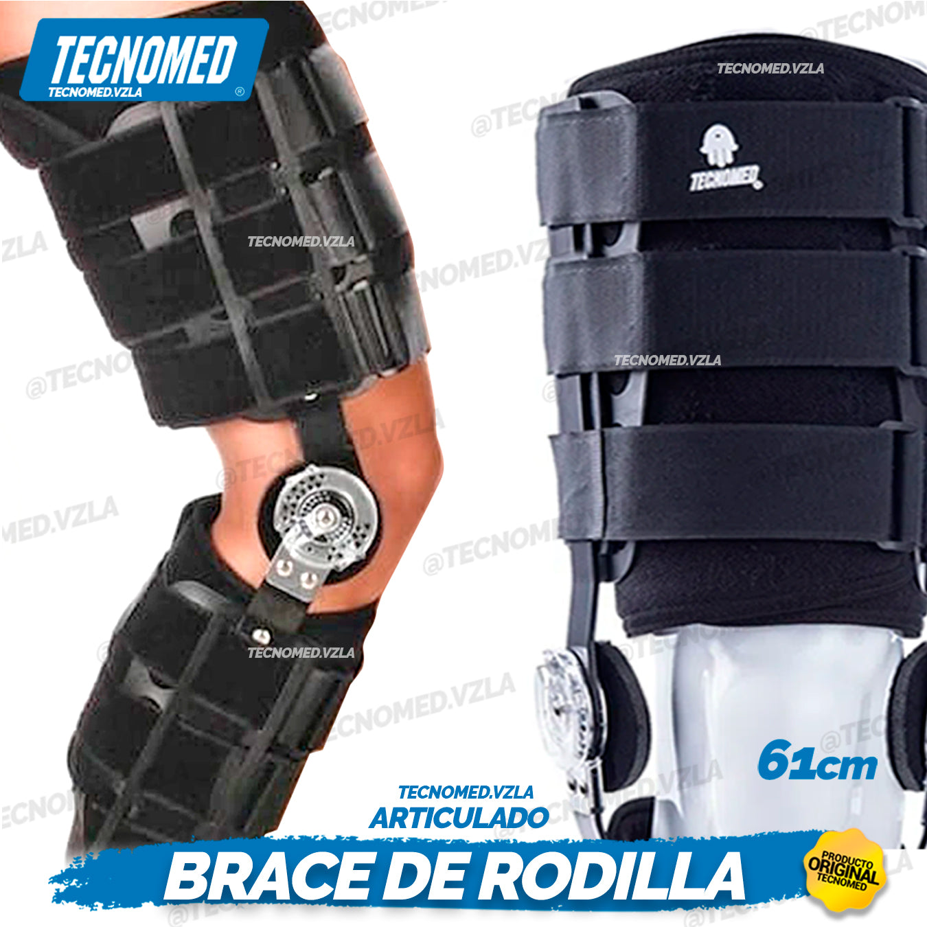 BRACE DE RODILLA ARTICULADO LARGO 61cm
