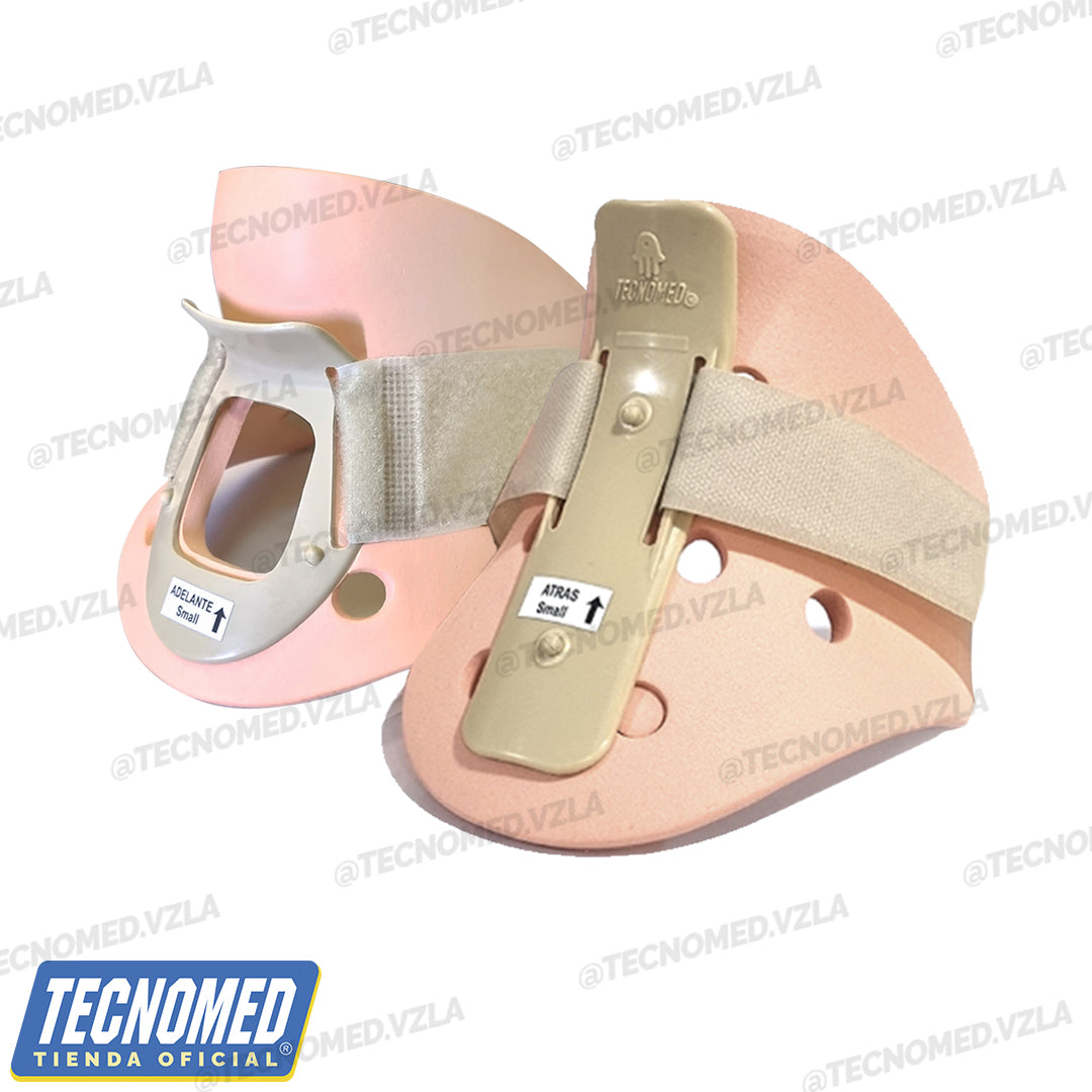 Collarín cervical ortopédico Tecnomed para soporte y estabilización de cuello y cervicales.