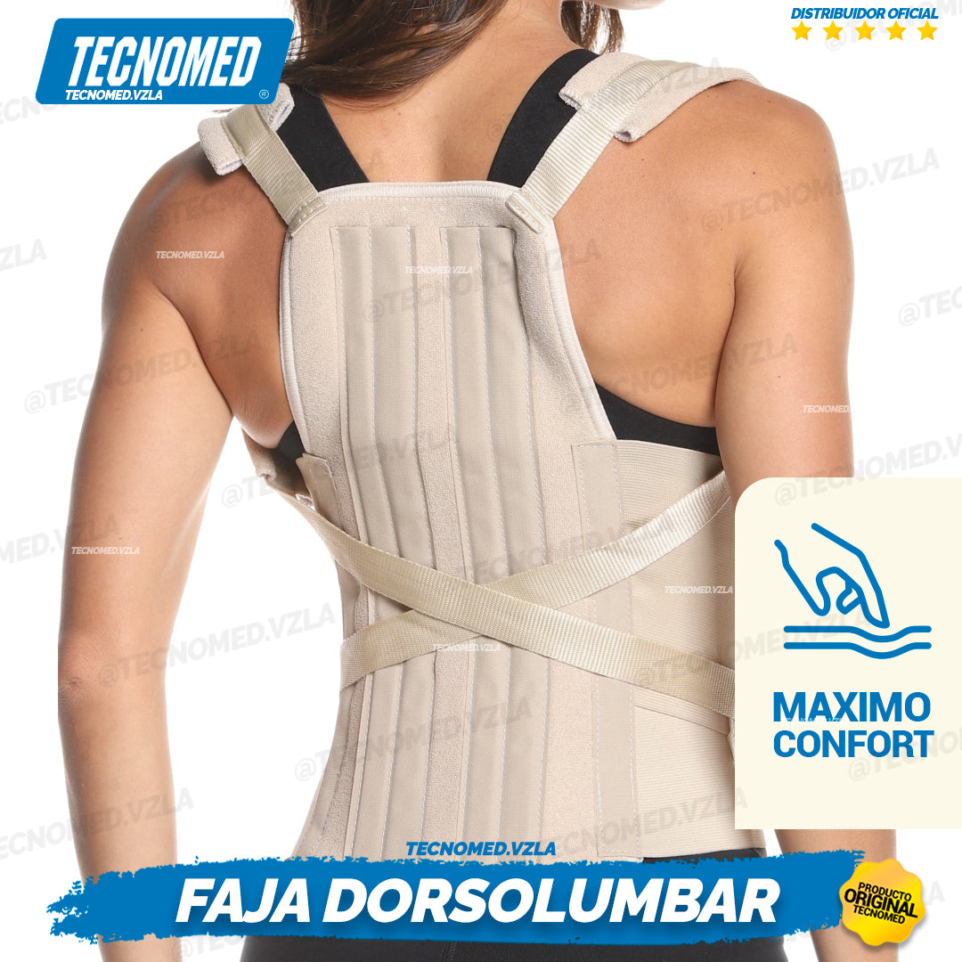 FAJA DORSOLUMBAR CORTA 43cm SOPORTE METALICO