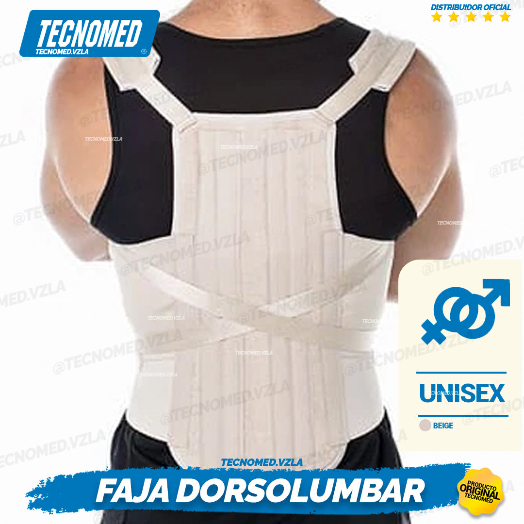 FAJA DORSOLUMBAR CON FÉRULA METÁLICA DE 43 cm