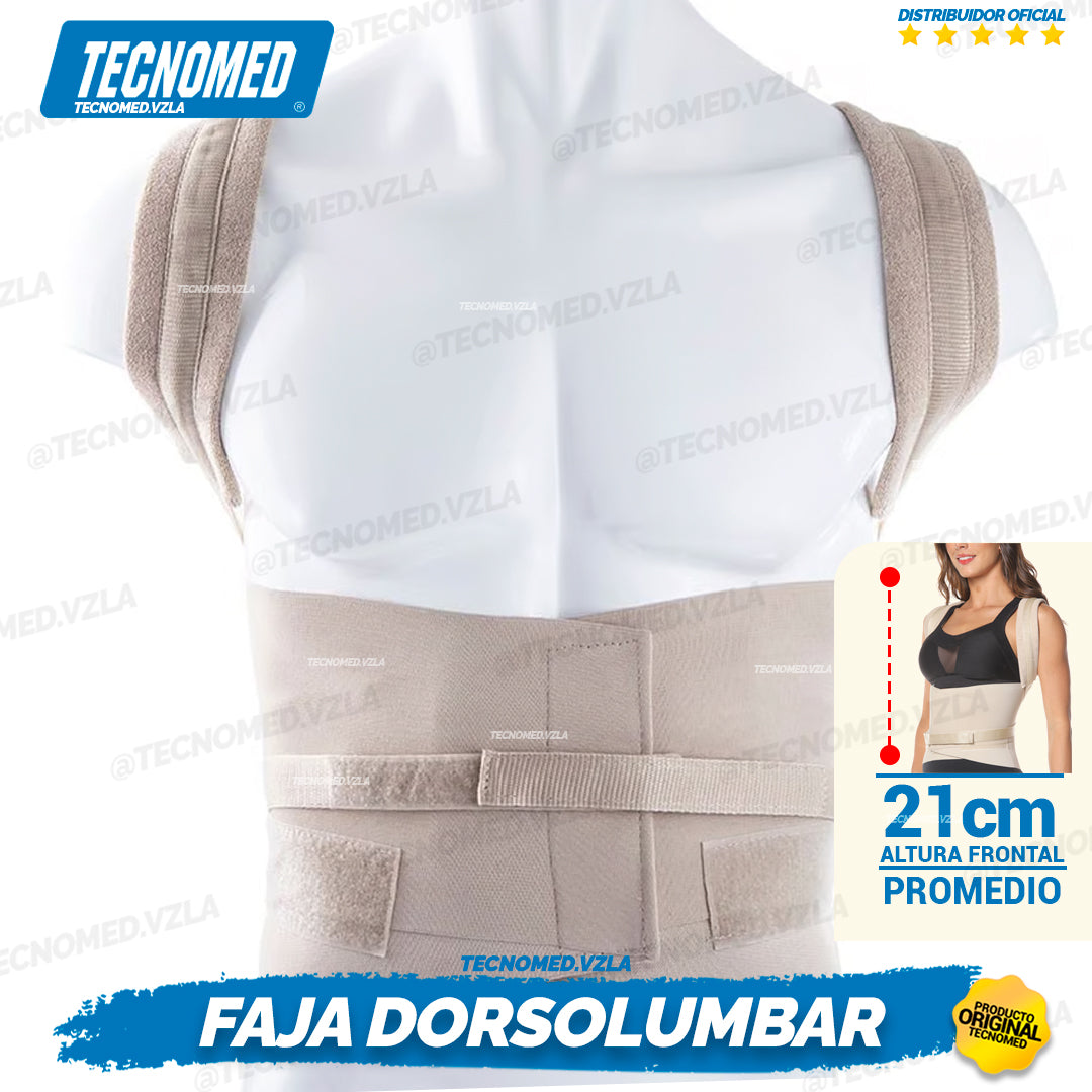 FAJA DORSOLUMBAR CON FÉRULA METÁLICA DE 43 cm