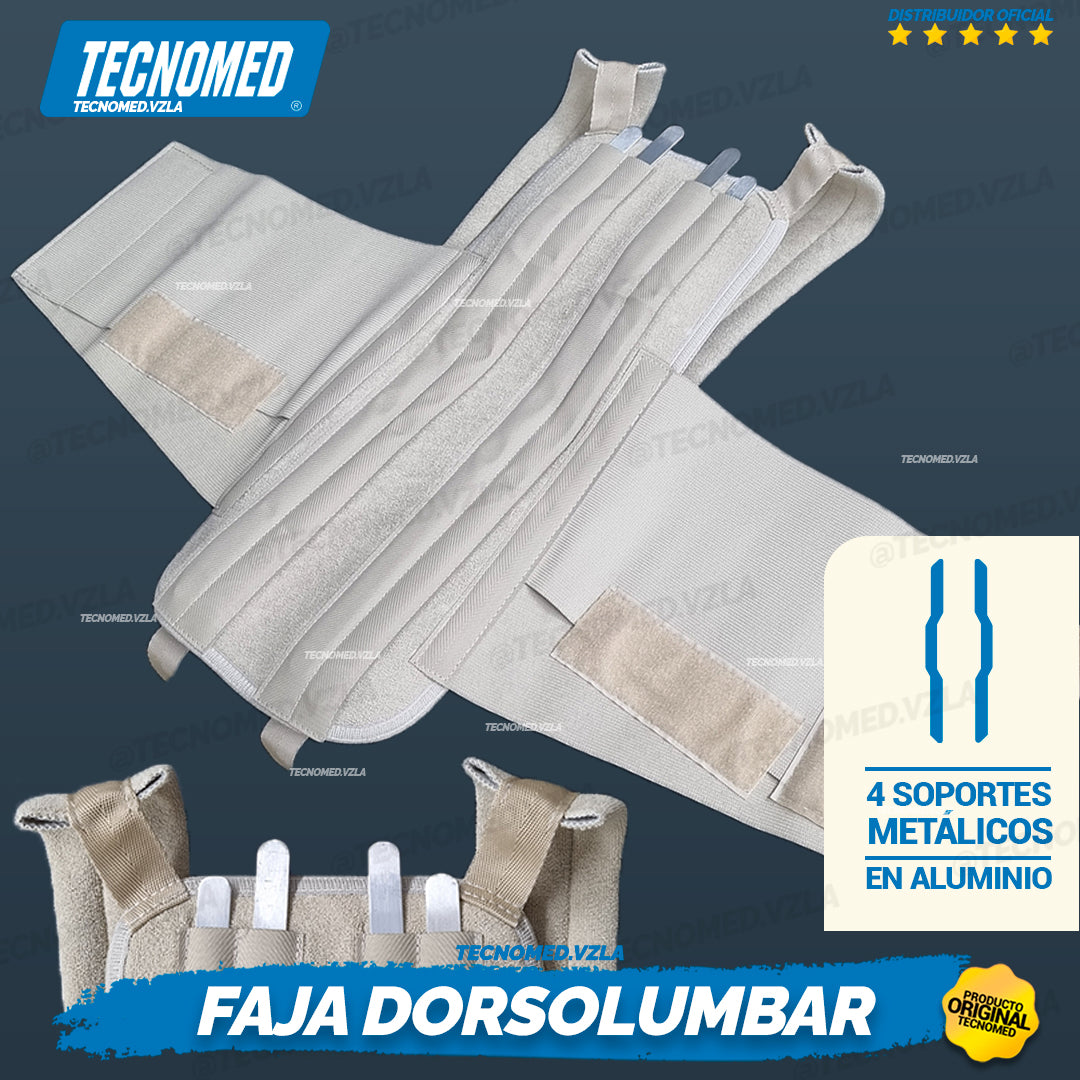 FAJA DORSOLUMBAR CORTA 43cm SOPORTE METALICO