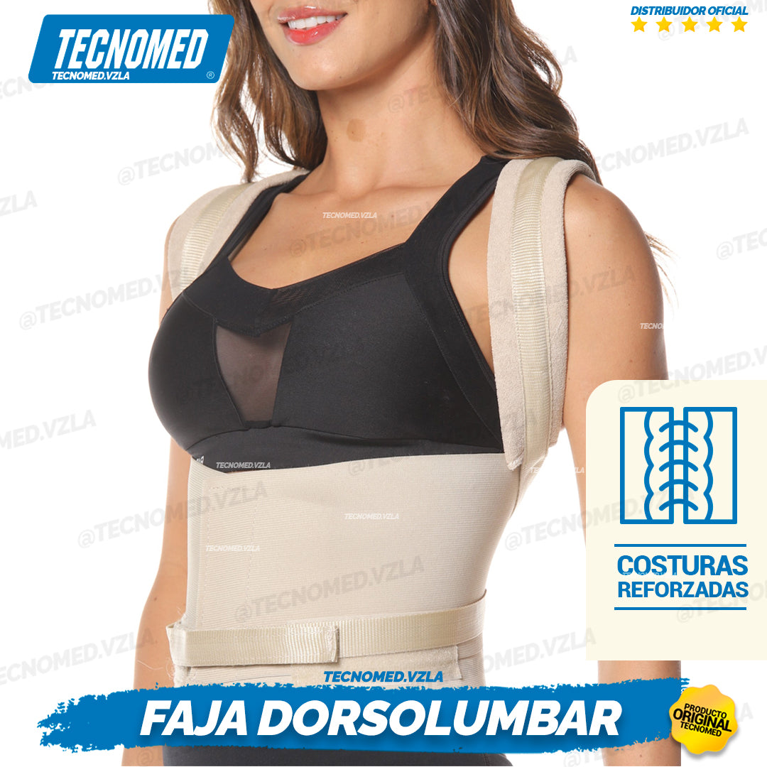 FAJA DORSOLUMBAR CON FÉRULAS METÁLICAS DE 48 cm