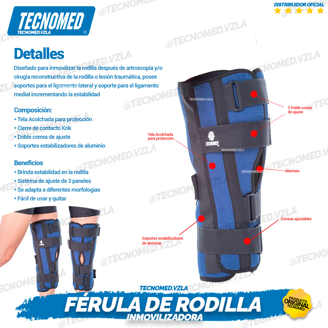 INMOVILIZADOR DE RODILLA CORTO 40cm