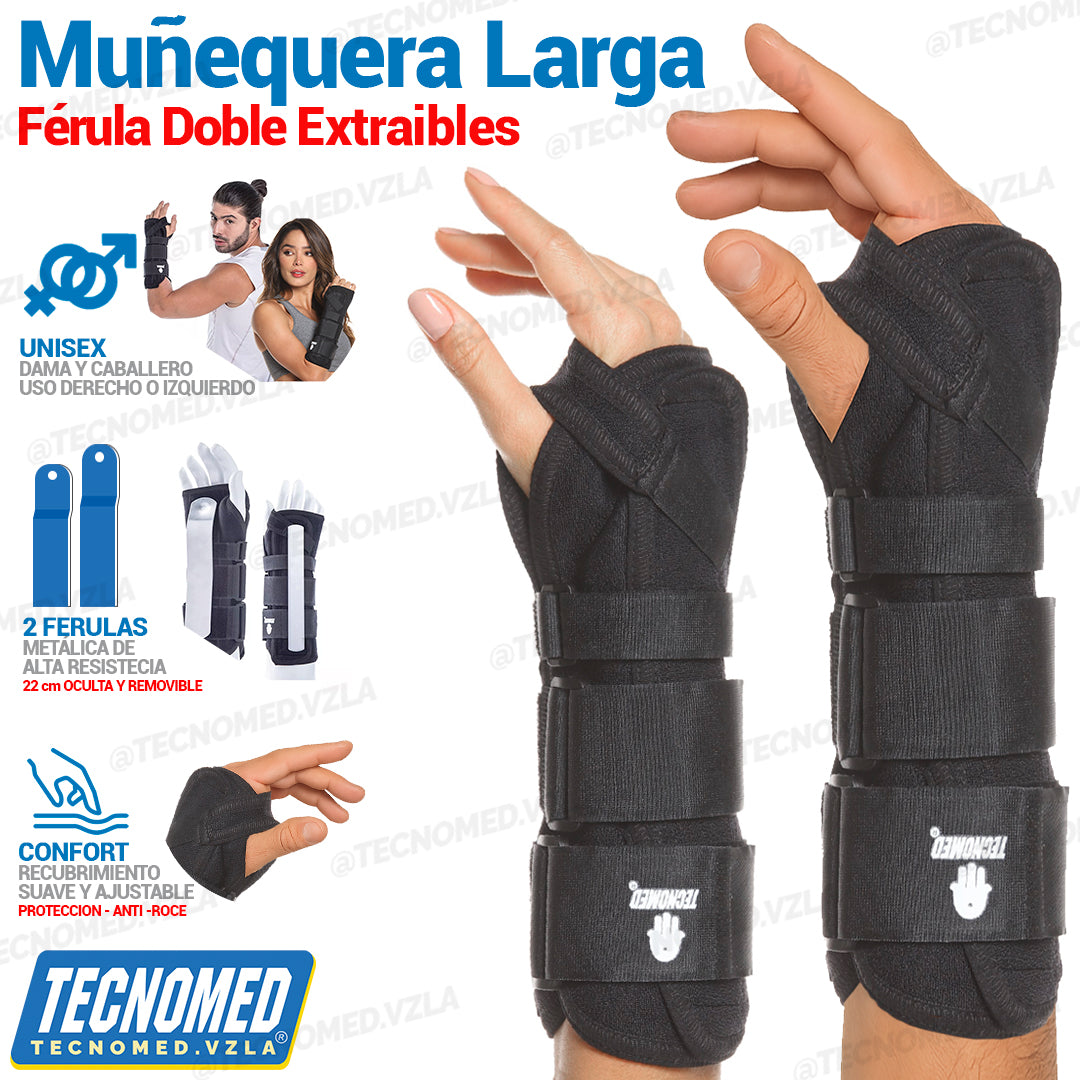 MUÑEQUERA SOPORTE DOBLE FERULA LARGA