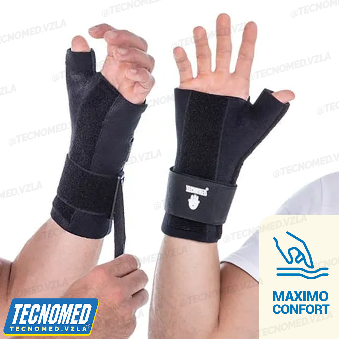 Muñequera ortopédica Tecnomed con férula soporte de pulgar