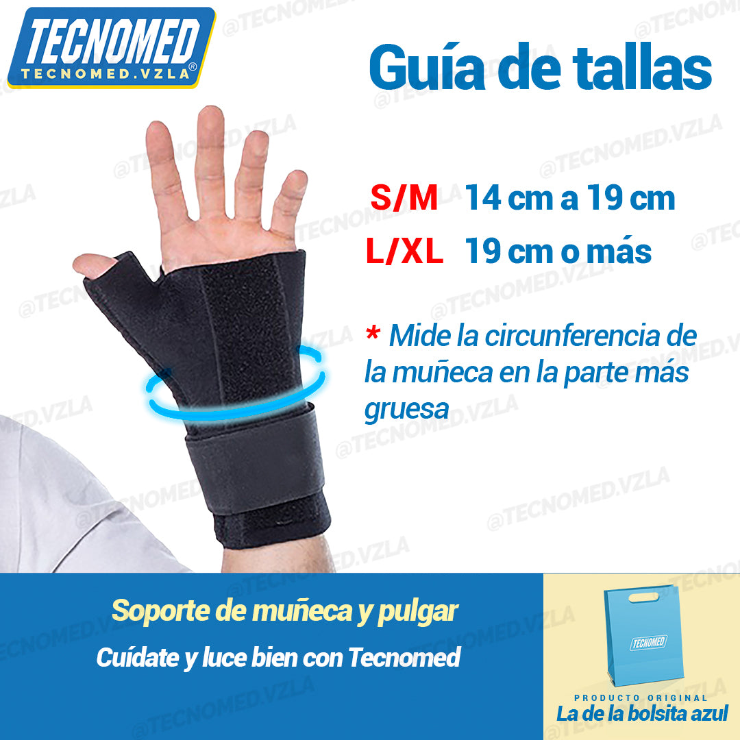 MUÑEQUERA CON FÉRULA DE PULGAR