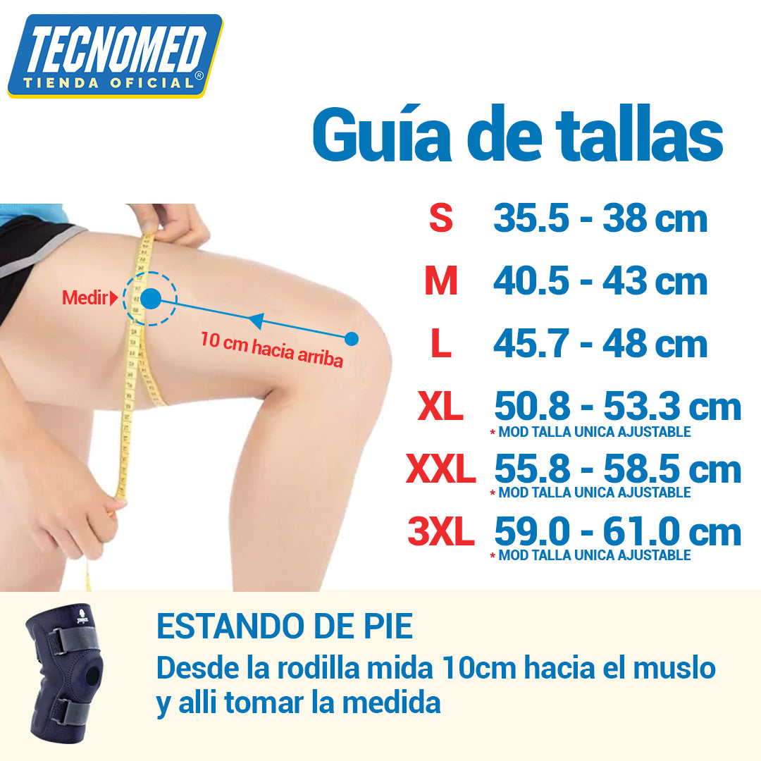 RODILLERA ARTICULADA CON BISAGRAS SOPORTE - Tecnomed Venezuela