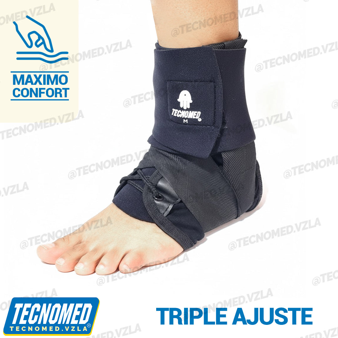 Tobillera con ferulas de aluminio soporte ortopédico y deportivo Tecnomed