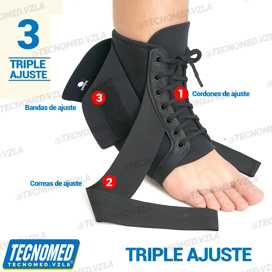Tobillera con ferulas de aluminio soporte ortopédico y deportivo Tecnomed