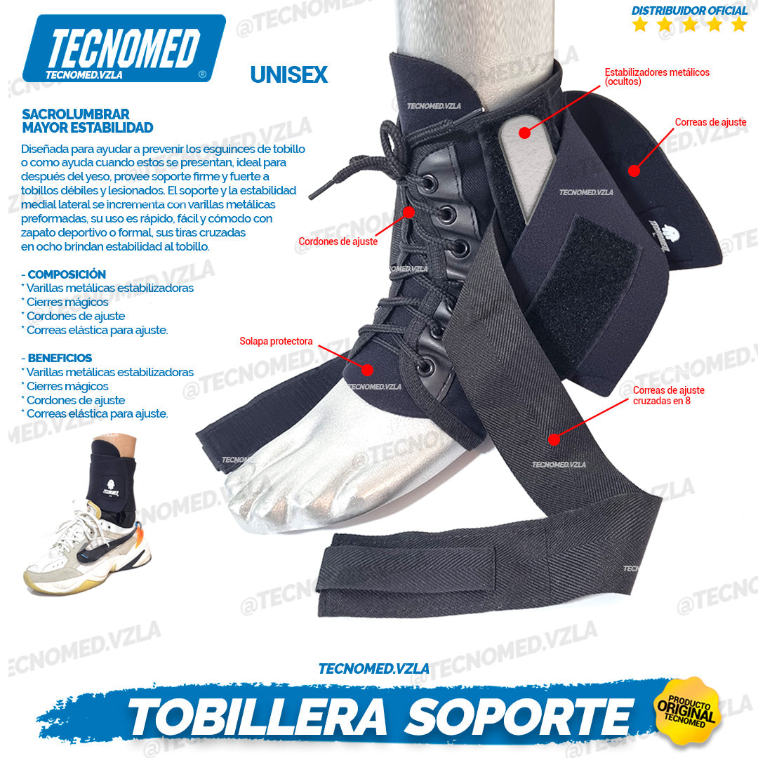 TOBILLERA SOPORTE CON FÉRULAS DE ALUMINIO