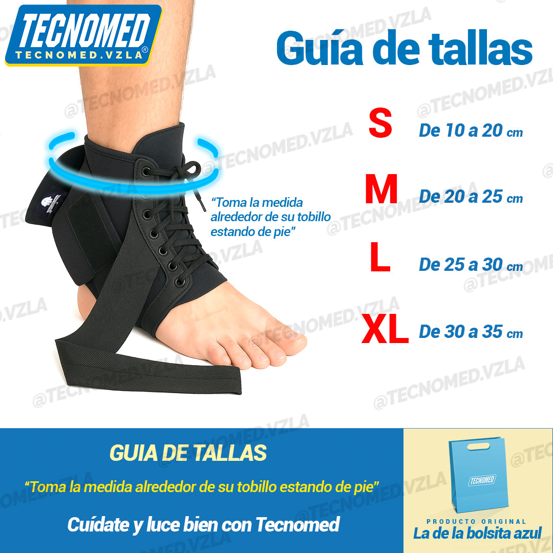 TOBILLERA SOPORTE CON FÉRULAS DE ALUMINIO
