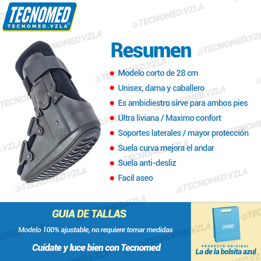 BOTA WALKER CORTA 28 cm INMOVILIZADOR DE TOBILLO