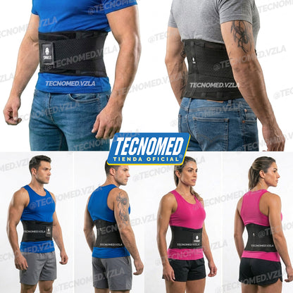 FAJA LUMBAR CON FERULAS SOPORTE - NEOPRENO