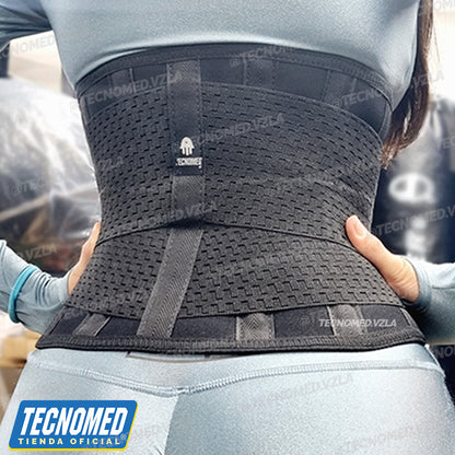 FAJA LUMBAR CON FERULAS SOPORTE - NEOPRENO