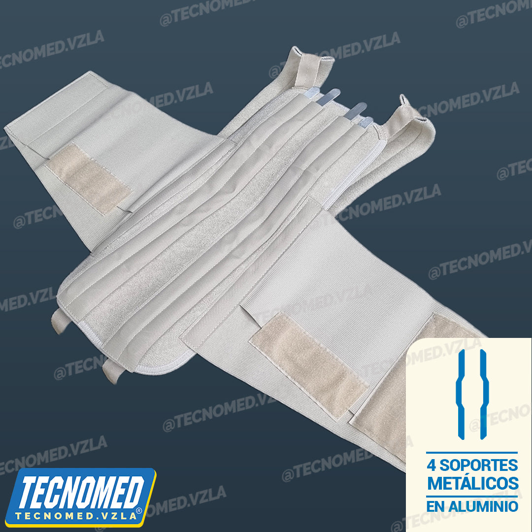 FAJA DORSOLUMBAR CON FÉRULAS METÁLICAS