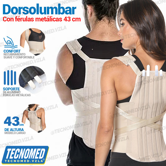 FAJA DORSOLUMBAR CORTA 43cm SOPORTE METALICO