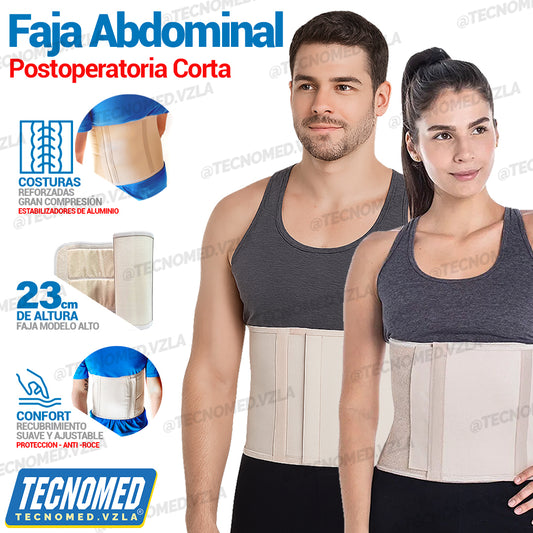 FAJA ABDOMINAL CORTA 23cm POST-OPERATORIA