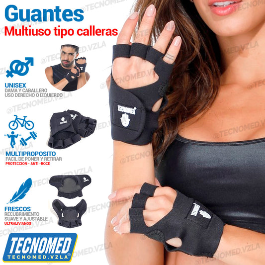 Guantes tipo calleras para gym multiproposito