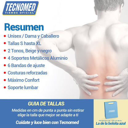 FAJA LUMBOSACRA SOPORTE METALICO