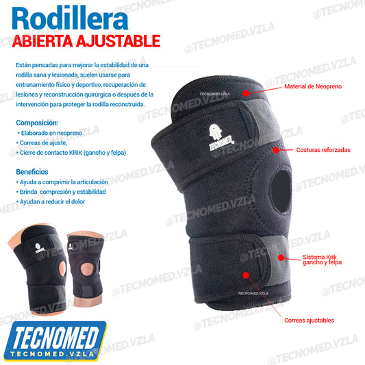 RODILLERA SOPORTE MODELO ABIERTO AJUSTABLE